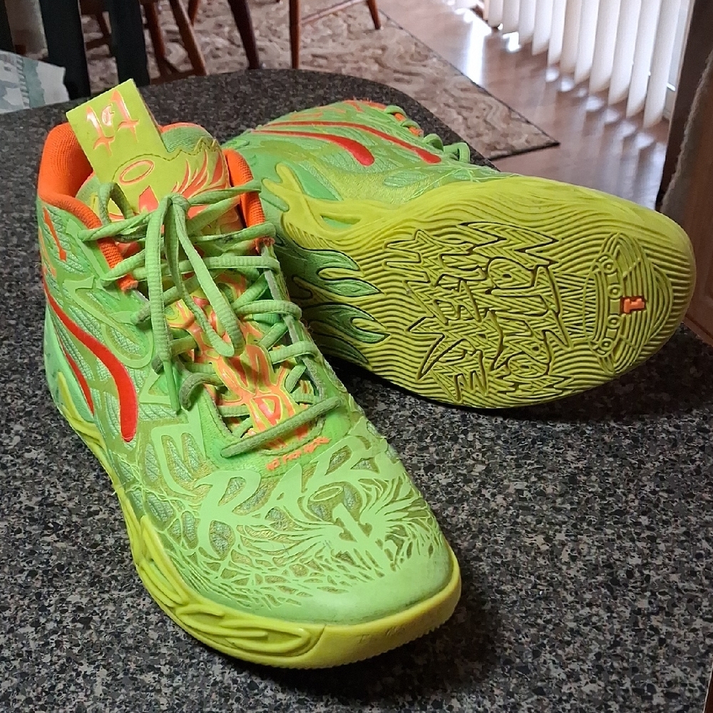 Puma Neon Green and Orange Basketball Shoe Insole
